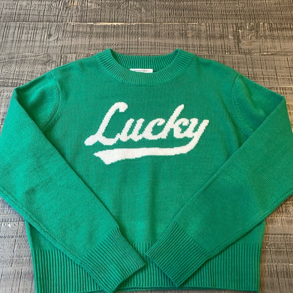 “Lucky” Green Sweater by Grayson/Threads!